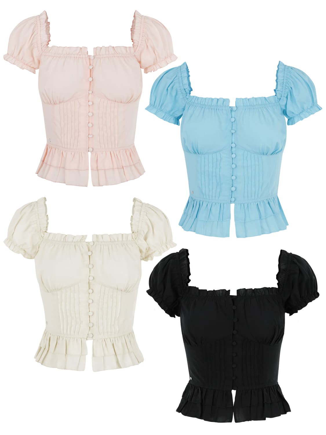 페일제이드 Jully frill button bl 피치핑크 상품이미지2