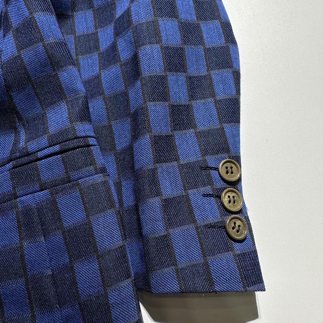 베르사체 V2 체크 원버튼 블레이저 상품이미지6