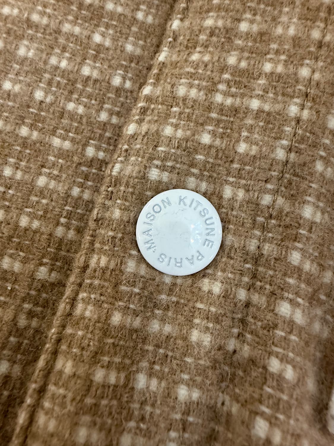 16FW 메종키츠네 울 바시티 테디자켓 브라운 상품이미지3