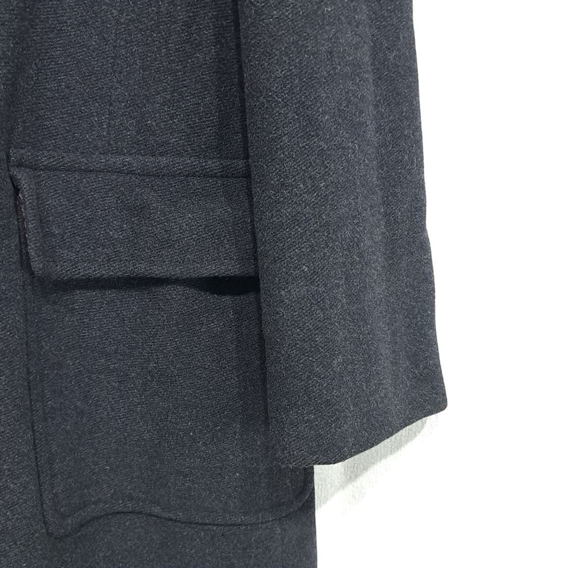 CL227 L 막스앤코 90s 이태리판 울캐시미어 차콜 롱코트 상품이미지7
