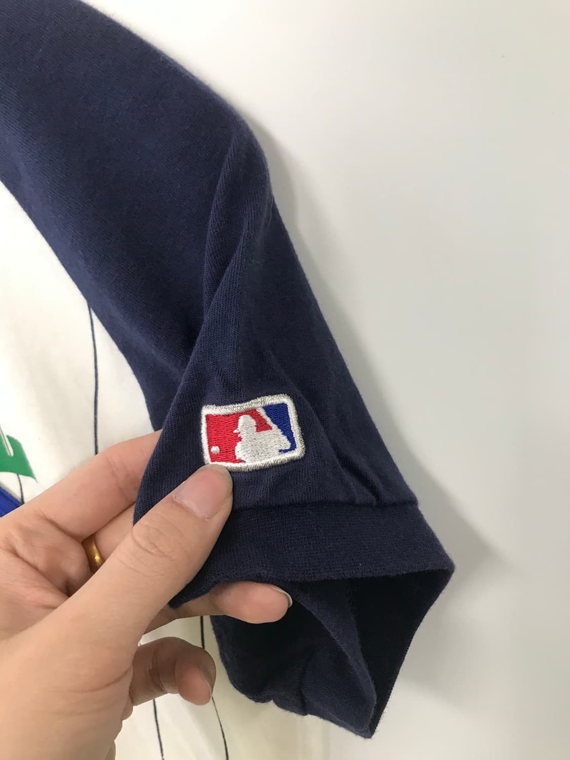 MLB 나그랑배색 스트라이프 반팔 티셔츠 상품이미지6