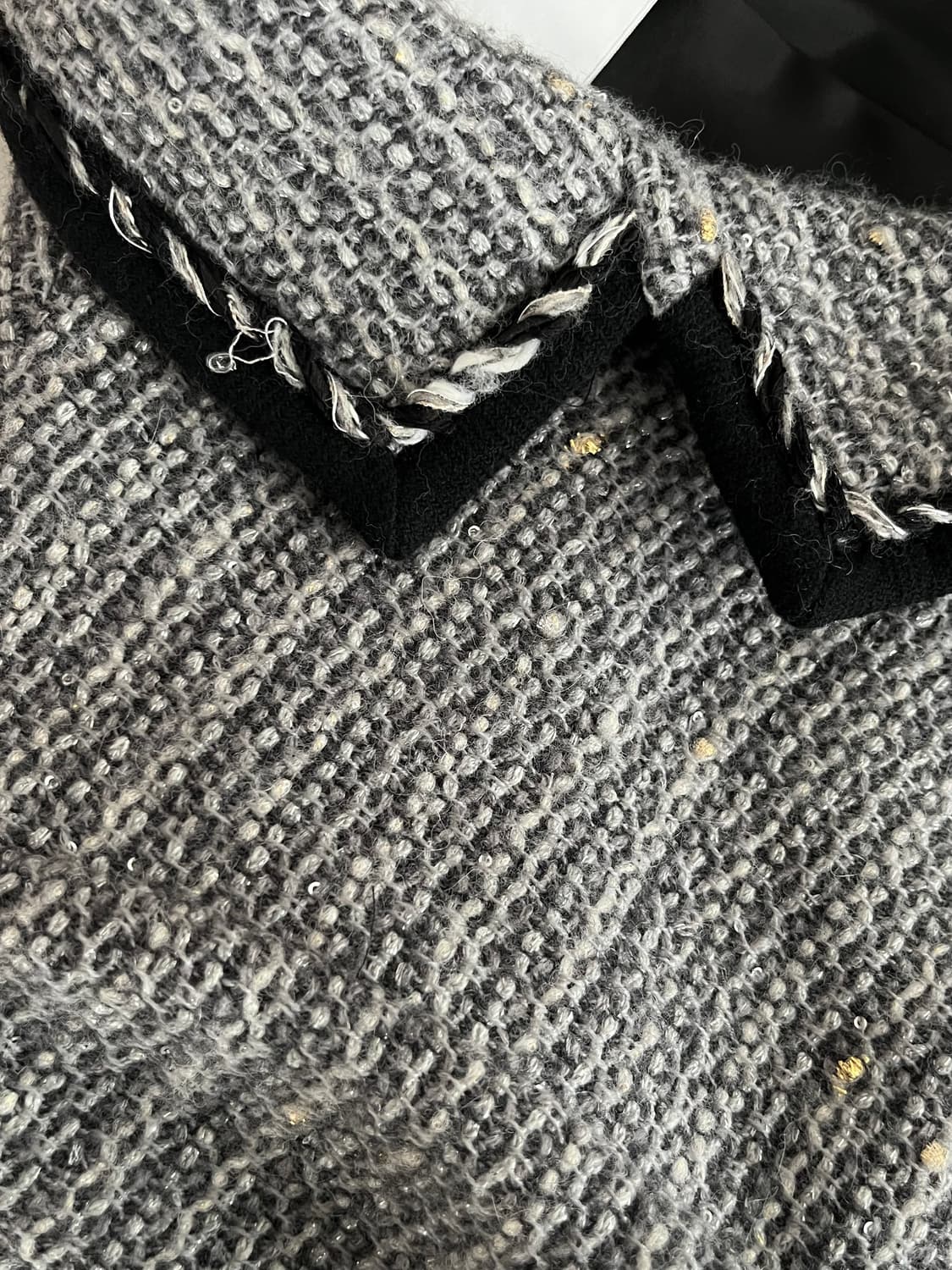 44) 한섬 오브제 트위드 코트 그레이 상품이미지9