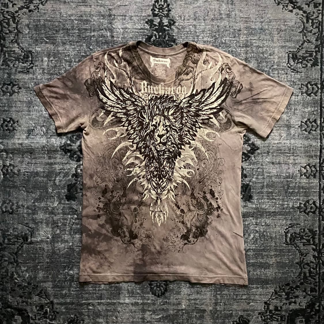 -Buckaroo- Lion Print Y2K T-Shirt 상품이미지1