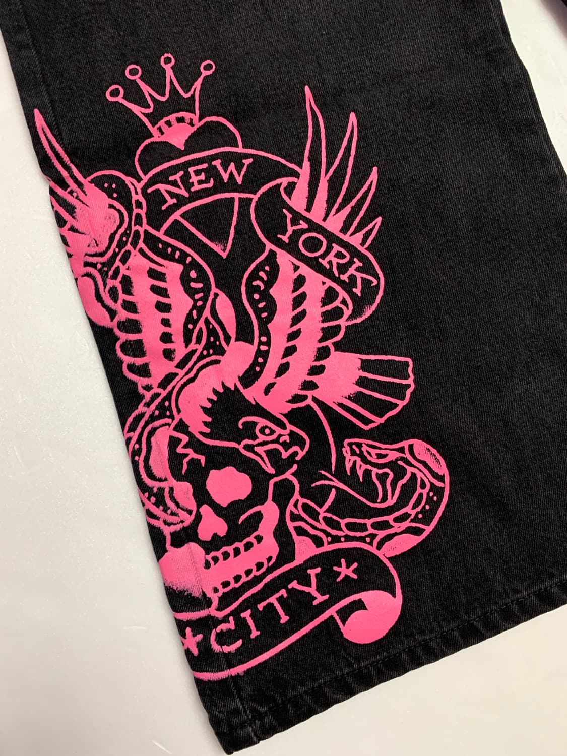 [새제품] 에드하디 블랙 데님 와이드 팬츠 상품이미지5