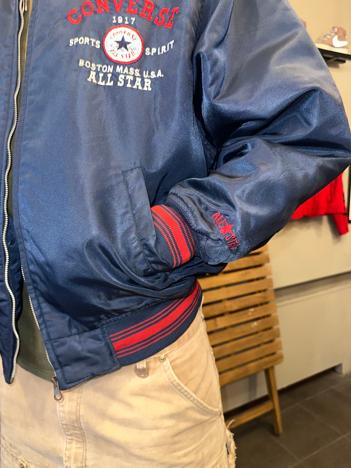 90‘s Converse big logo bomber jacket 상품이미지8