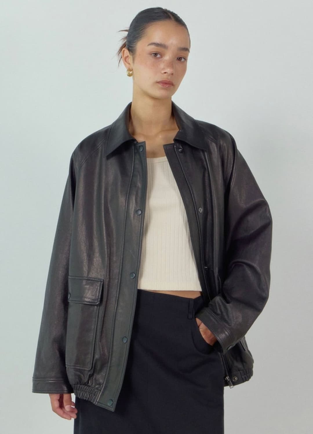 새상품)UGST 어그스트 빈티지 램스킨 레더자켓 상품이미지1