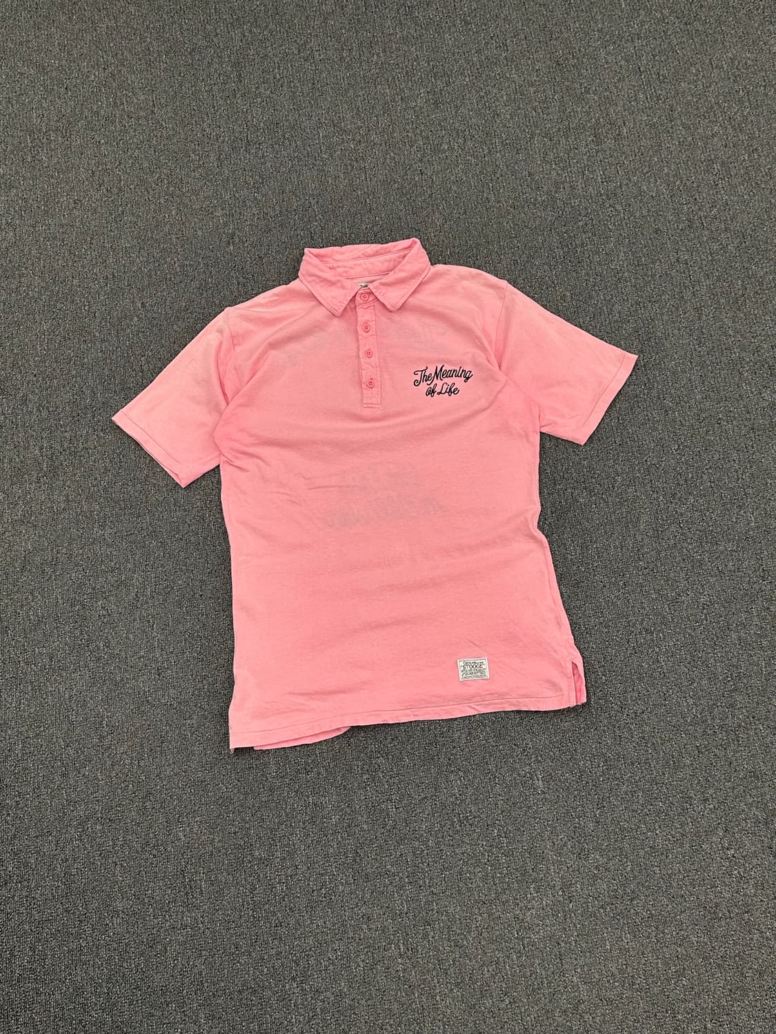 S)Stooge&co vintage 여성 스컬 자수 핑크 카라 반팔 상품이미지1