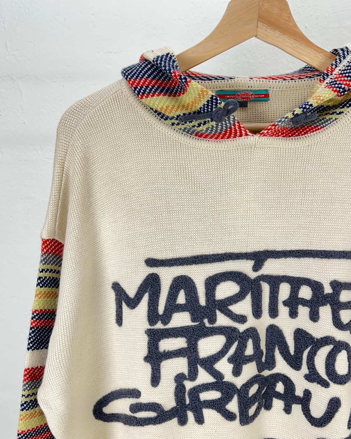 90s 마리떼 프랑소와 저버 맥시칸 줄스 후디 니트 스웨터 상품이미지2