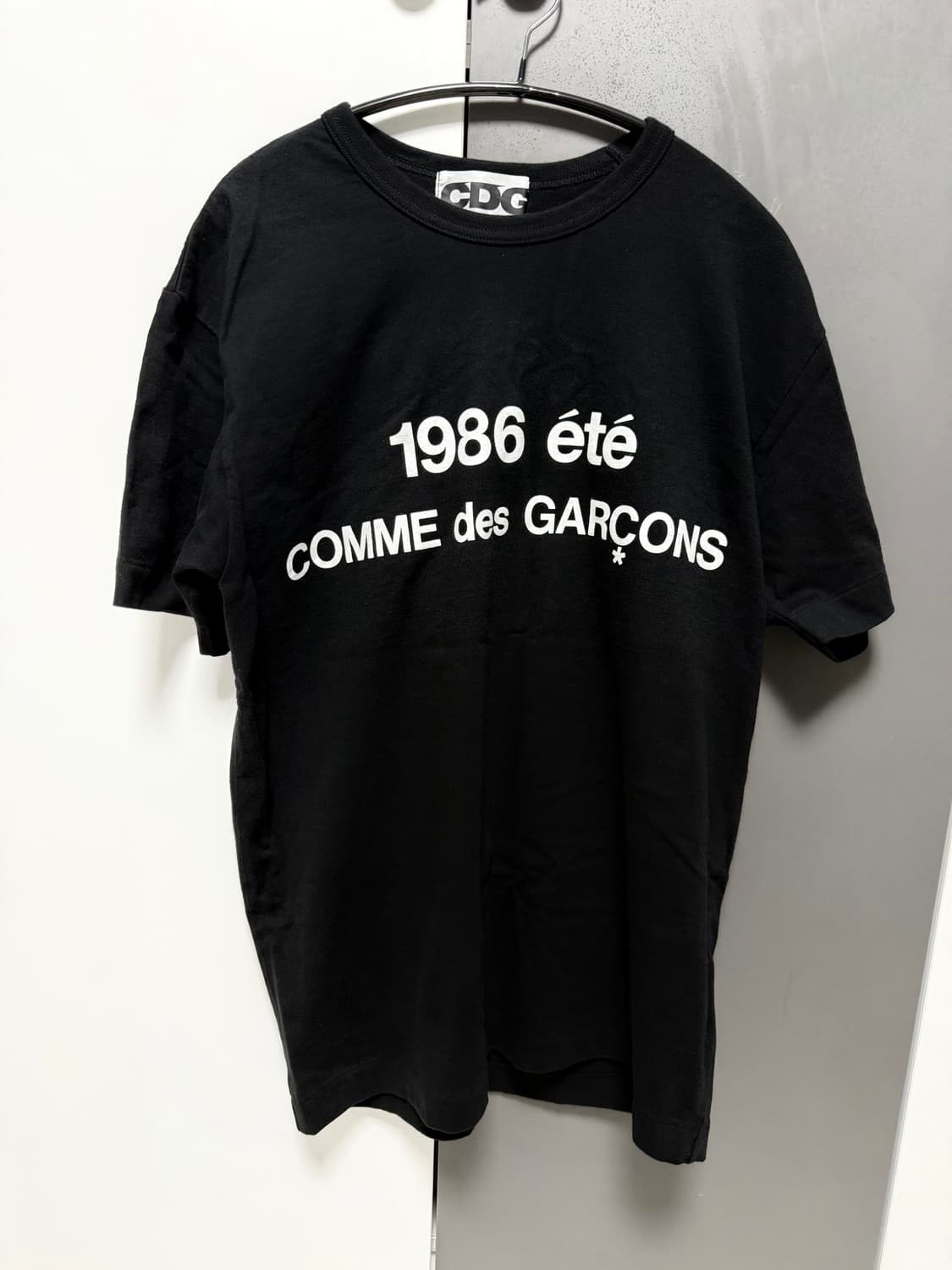 CDG 꼼데가르송 블랙 1986 반팔 티셔츠 XL 상품이미지1