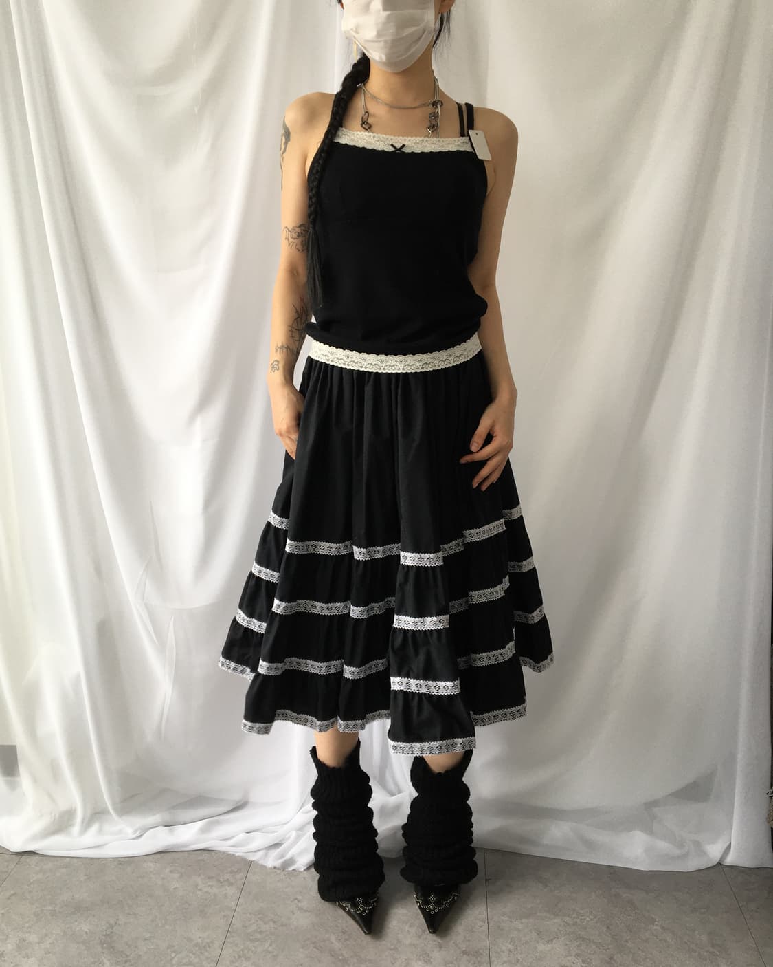 lace trimming sleeveless 상품이미지7