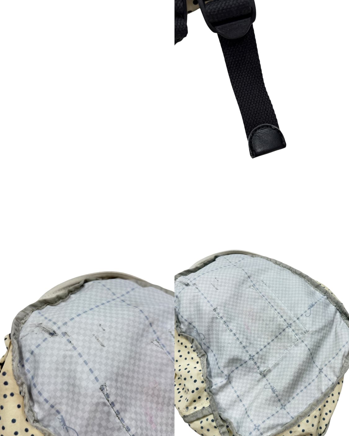 키플링 빈티지 모리걸 도트 땡땡이 크림 바닐라 화이트 백팩 가방 상품이미지8