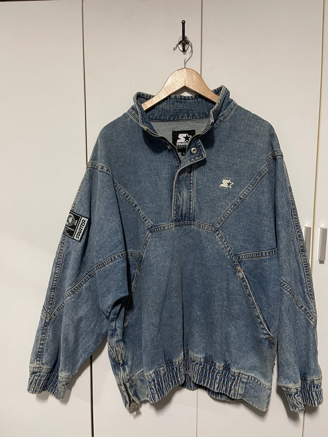 스타터 데님 하프집업 자켓 L 상품이미지1
