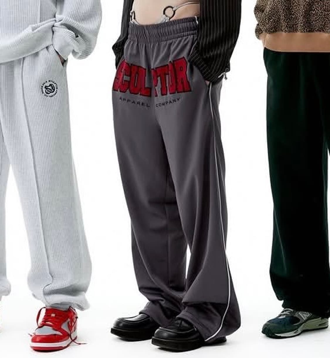 셋업) 스컬프터 바시티 트랙 후드집업 트랙 조거팬츠 차콜 세트 상품이미지3