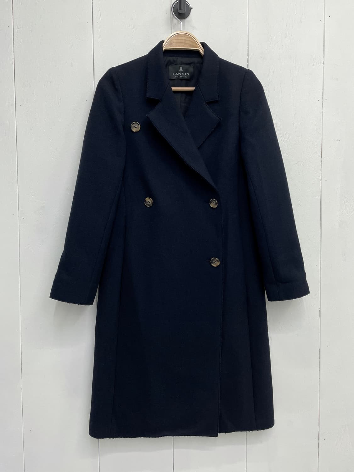 LANVIN COLLECTION 더블 롱 코트 네이비 상품이미지2