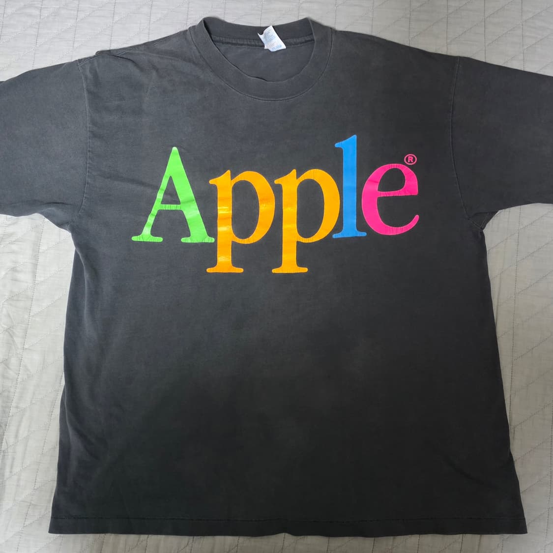 [XL] 90s 애플 프로모 빈티지 티셔츠 블랙 상품이미지1