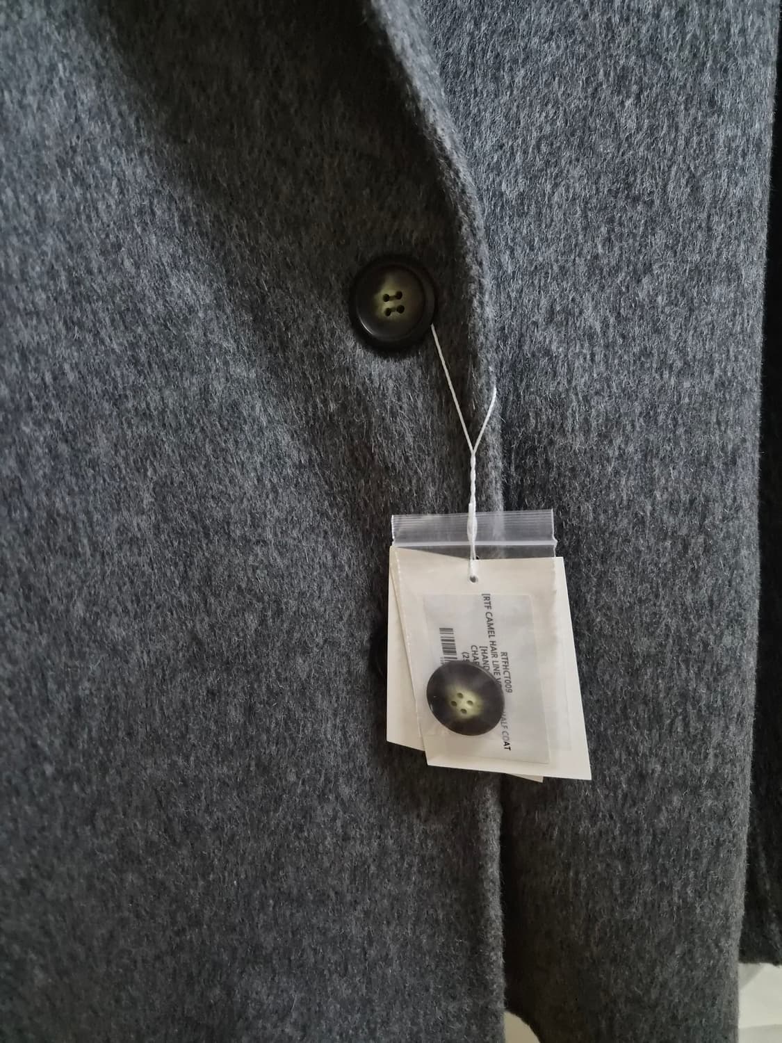 모한 캐멀 헤어 볼륨 하프 코트 XS 새상품 상품이미지7