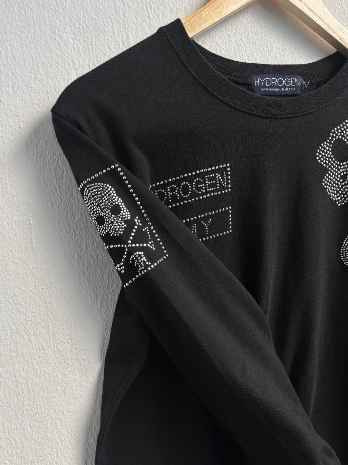 Hydrogen Skull Black Long Sleeve 상품이미지3