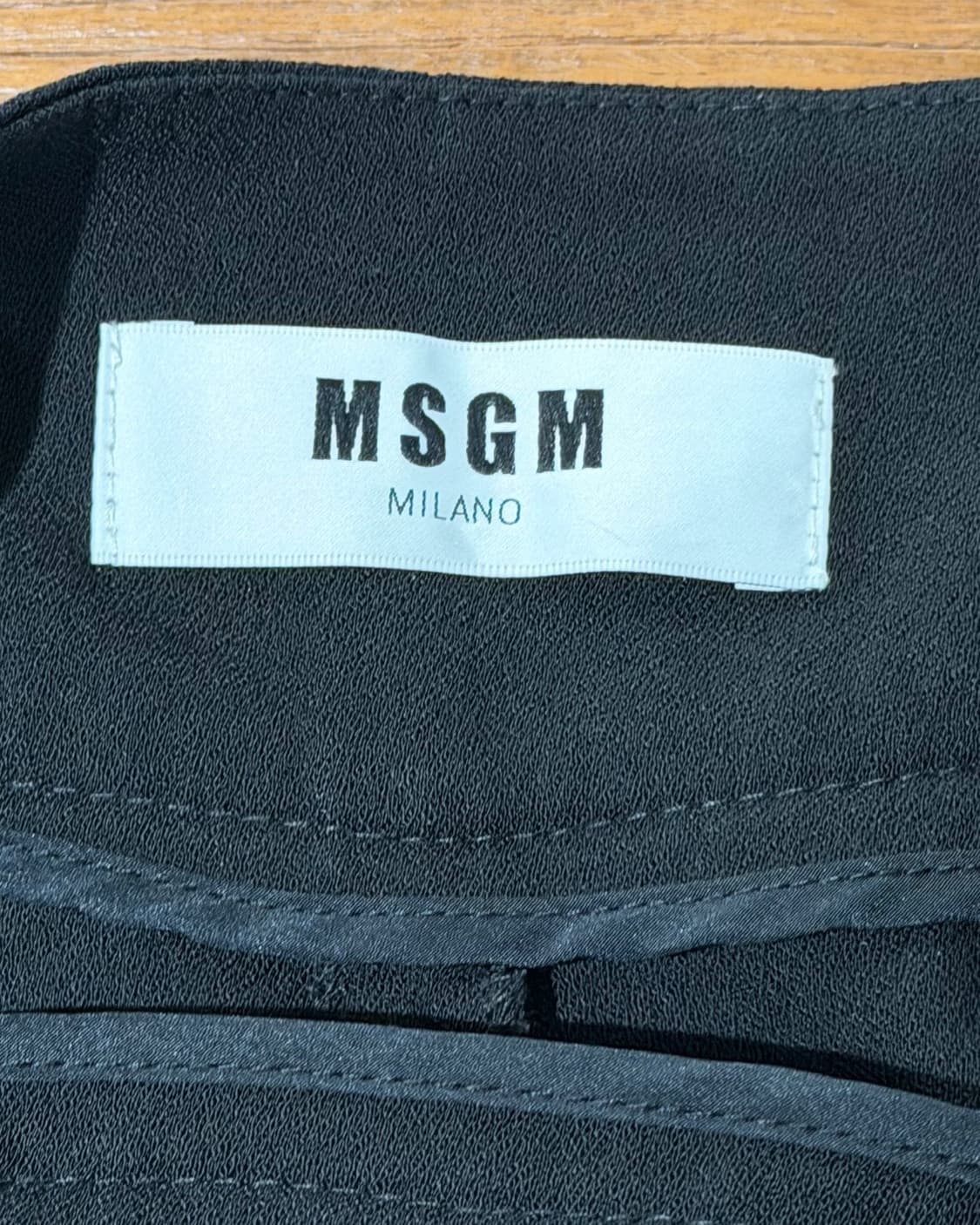 msgm 블랙 라인 스톤 와이드 팬츠 상품이미지7