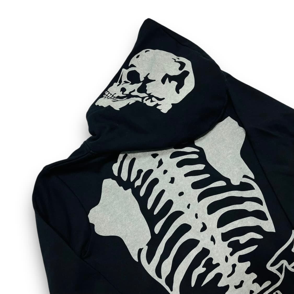 펑크 Estilo 00s 스켈레톤 아카이브 블랙 후디 집업 상품이미지5