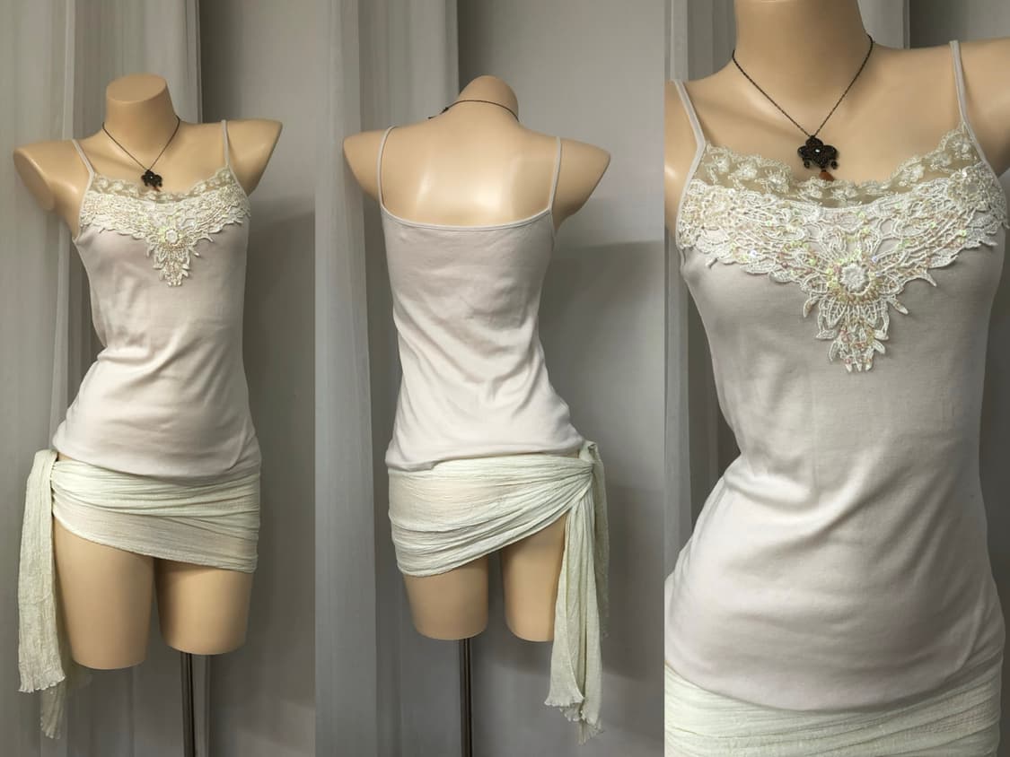 ivory lace layered set 상품이미지4