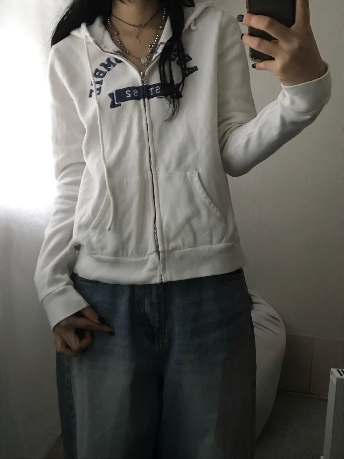 아베크롬비 화이트 후드집업 상품이미지5