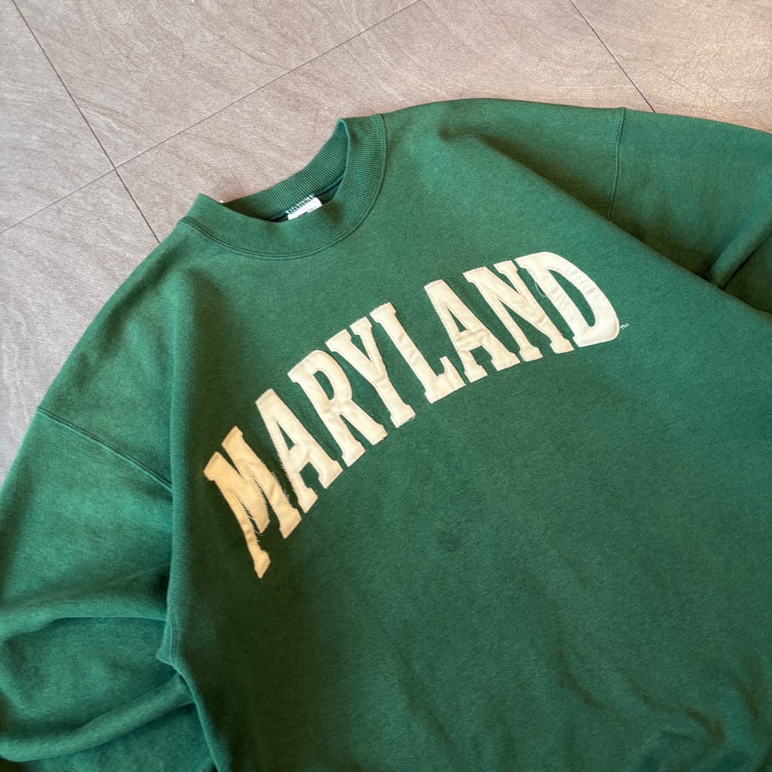 90s 90년대 생산 챔피온 그린 스웻 셔츠 상품이미지2