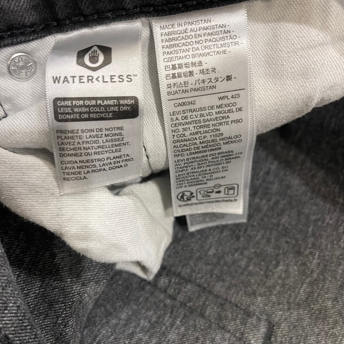 리바이스 502 블랙진 w34L30 상품이미지3