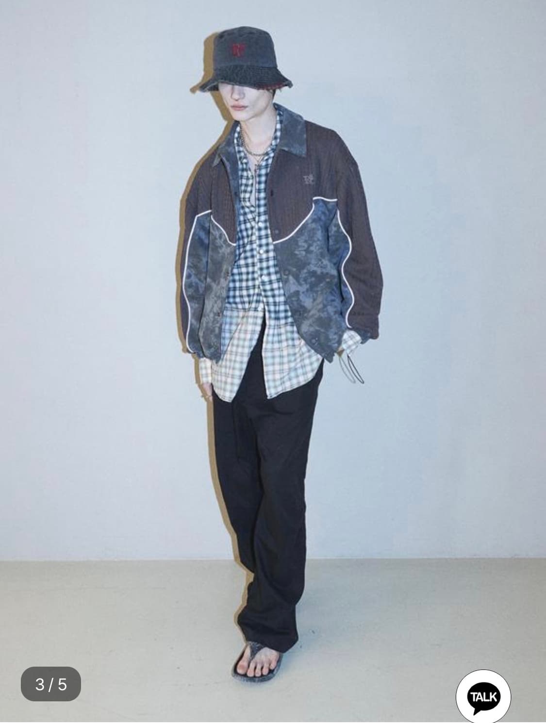 RSSC KNIT & DYED DENIM JACKET - CH/BR 상품이미지3