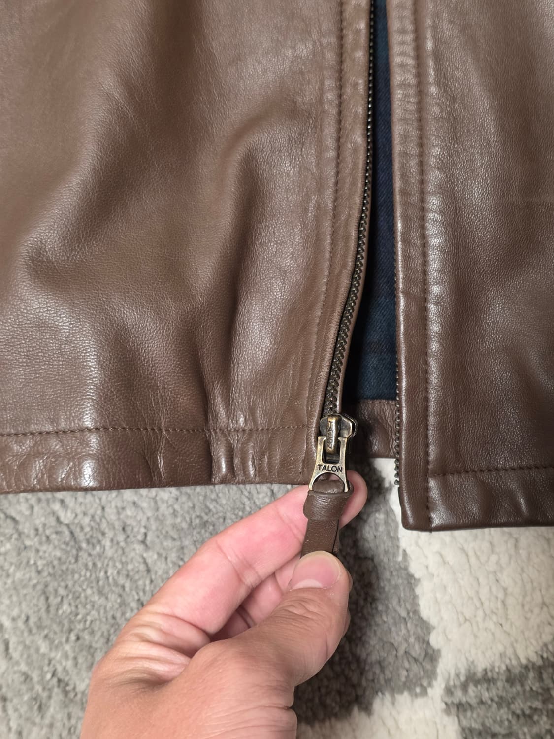 폴로 맥스웰 레더자켓 브라운 L사이즈 상품이미지4