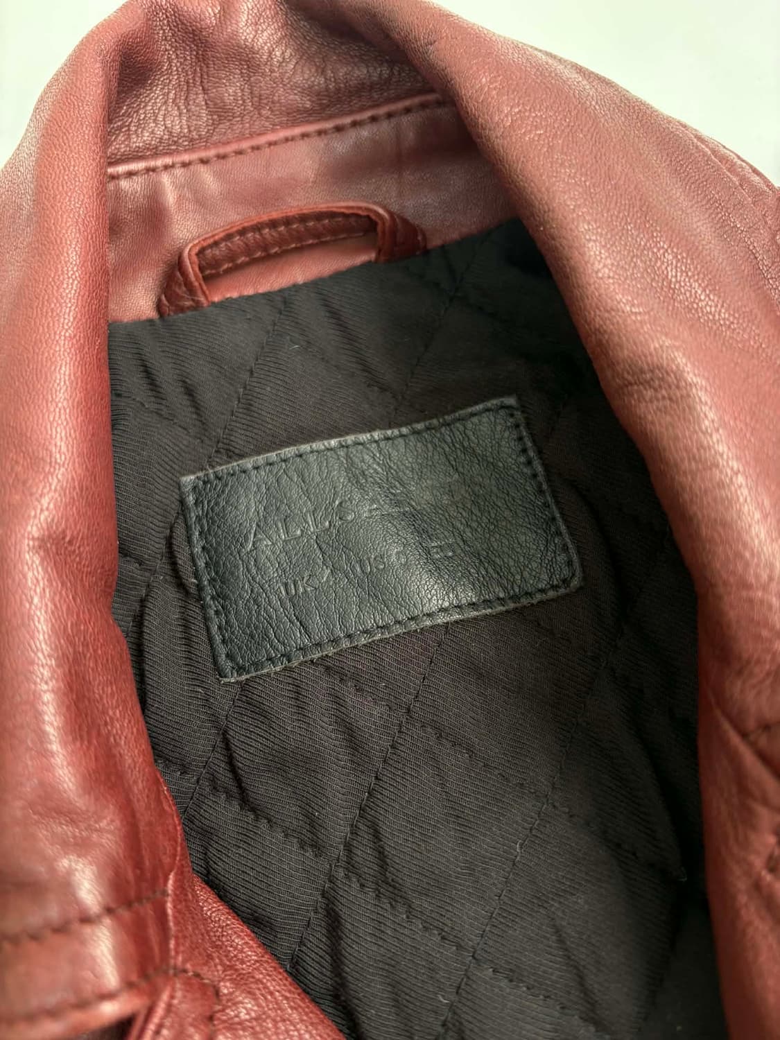 올세인츠 발펀 양가죽 우먼 라이더 자켓 버건디 상품이미지6