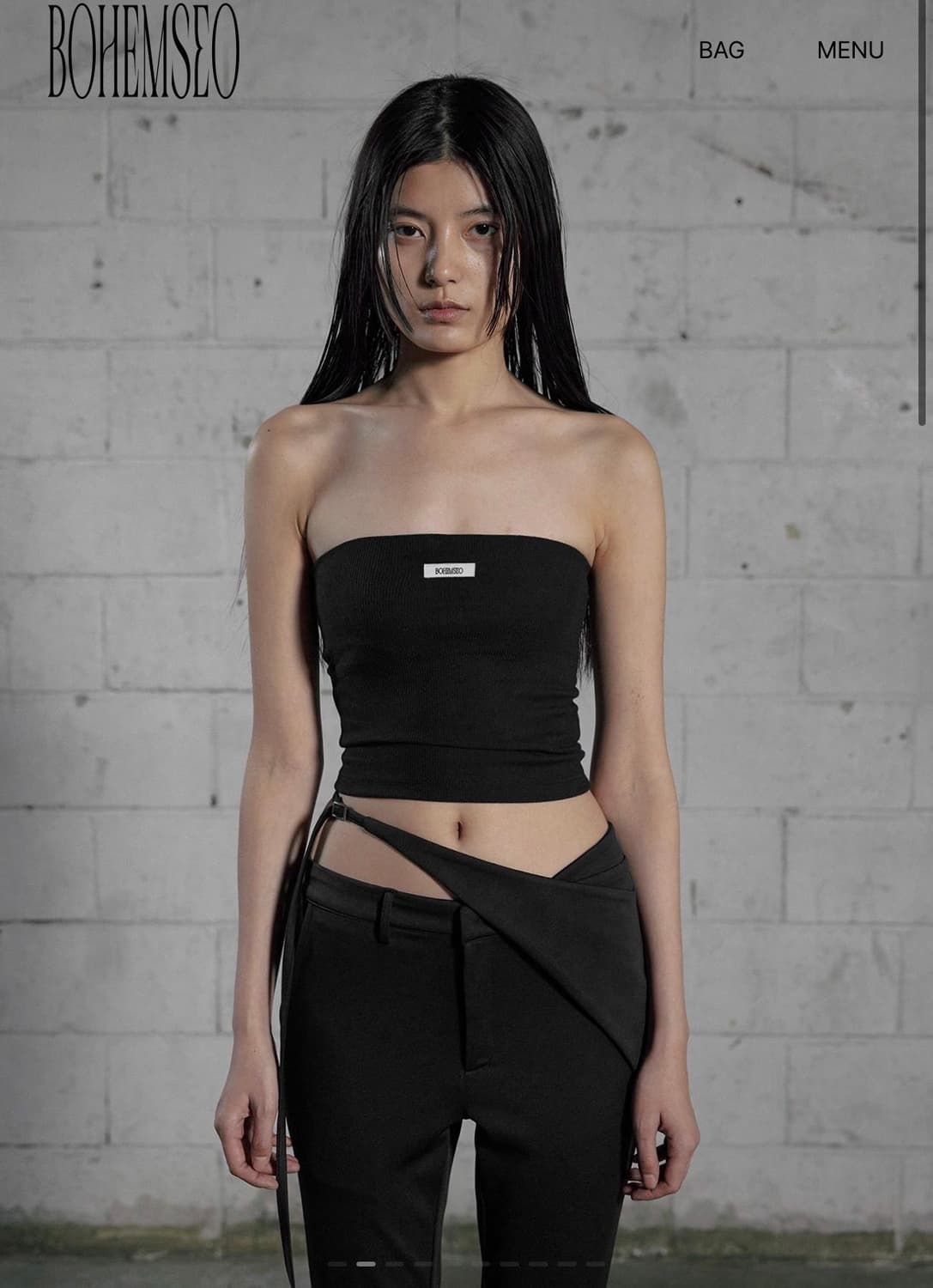 보헤미안서울 베이직 튜브탑 블랙 상품이미지2