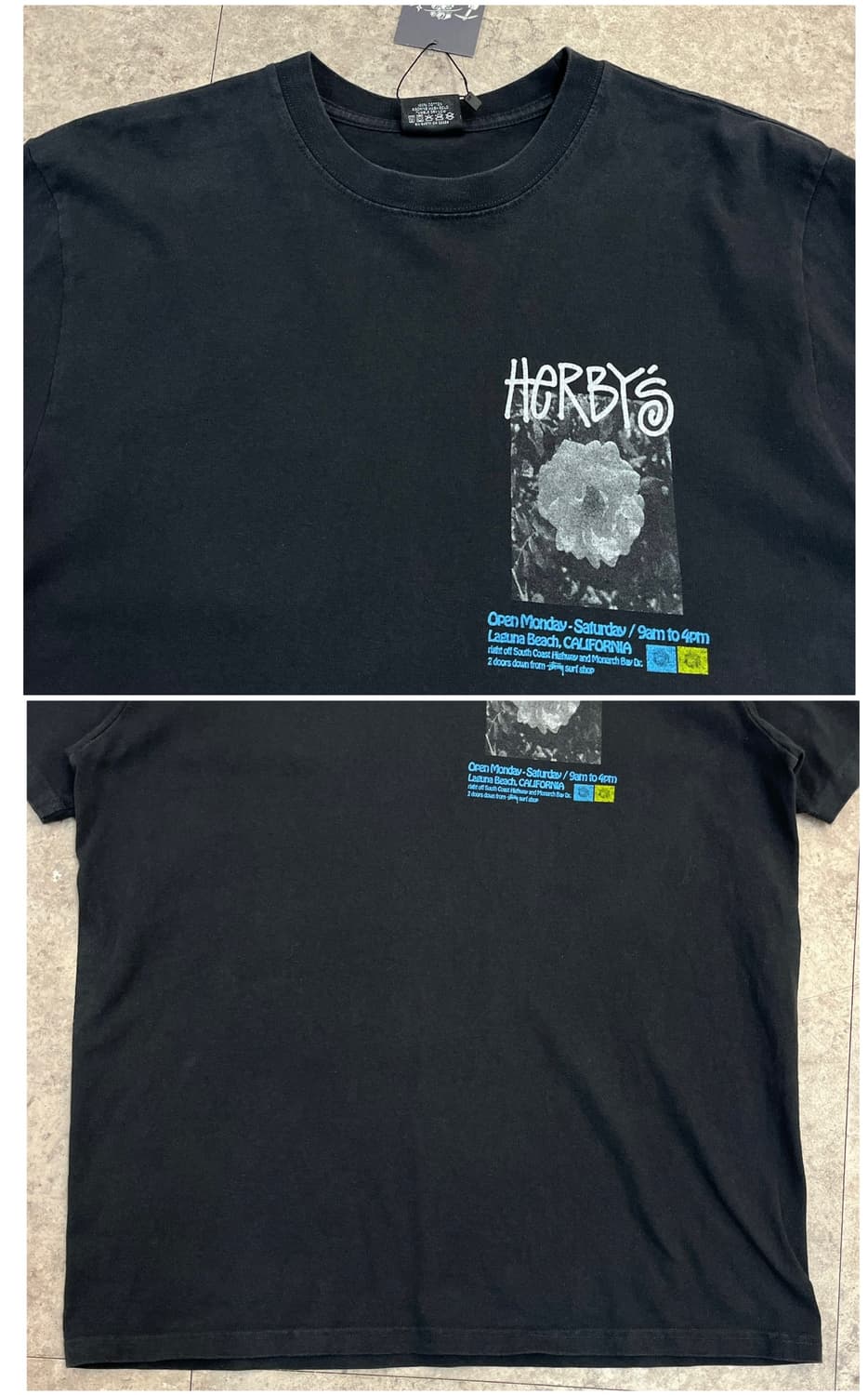 스투시 허비스 다이드 반팔티 블랙 M #csz3925 상품이미지5