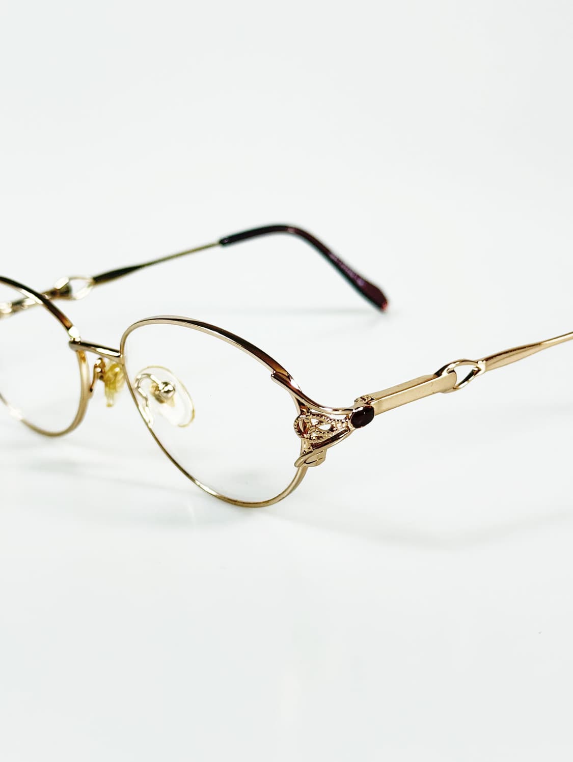 90s 일본제 MATSUDA 골드 오벌 메탈 프레임 빈티지 안경 상품이미지1