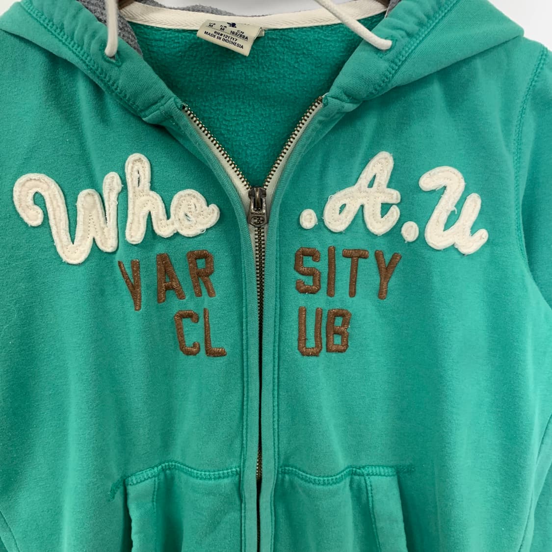 후아유 y2k 와투케 피스타치오 후드집업 상품이미지4