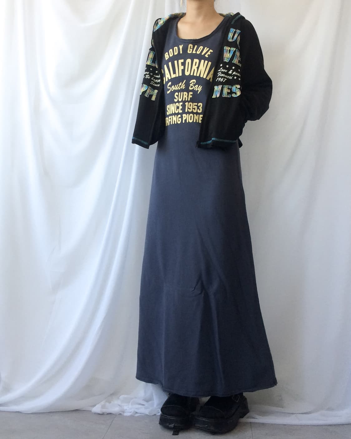 Lettering printing maxi onepiece 상품이미지4