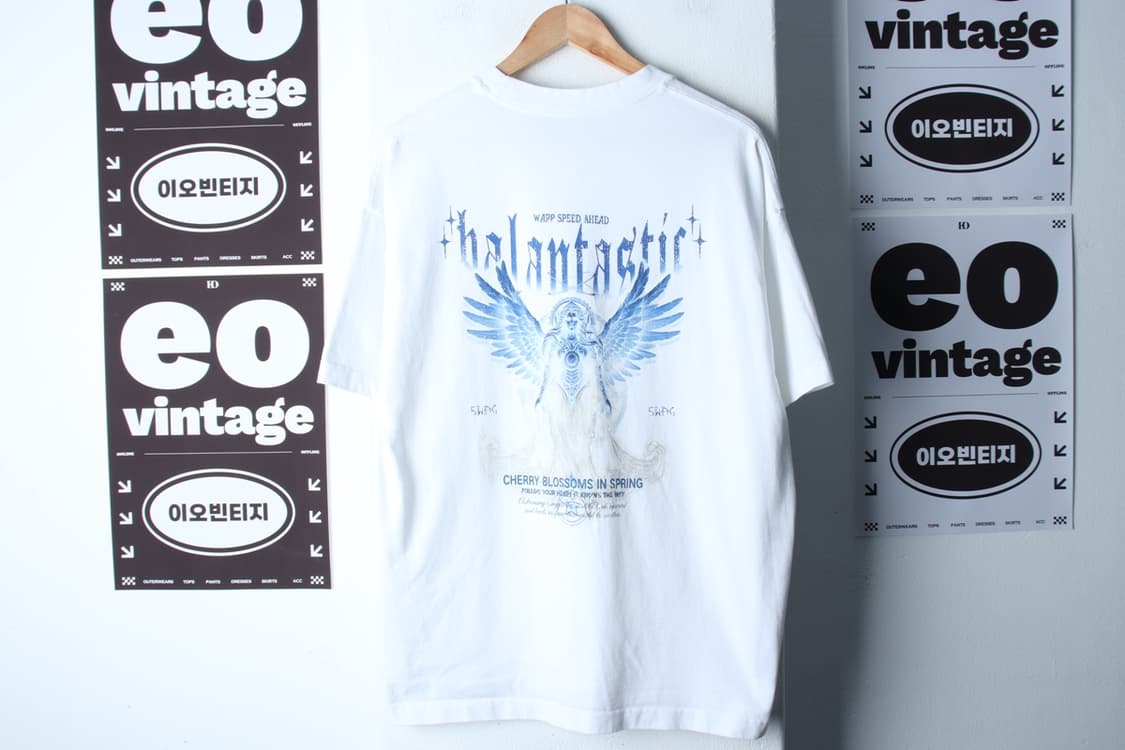 (L-XL) 컴스페이스1980 반팔 티셔츠 백프린팅 화이트-H32314 상품이미지6