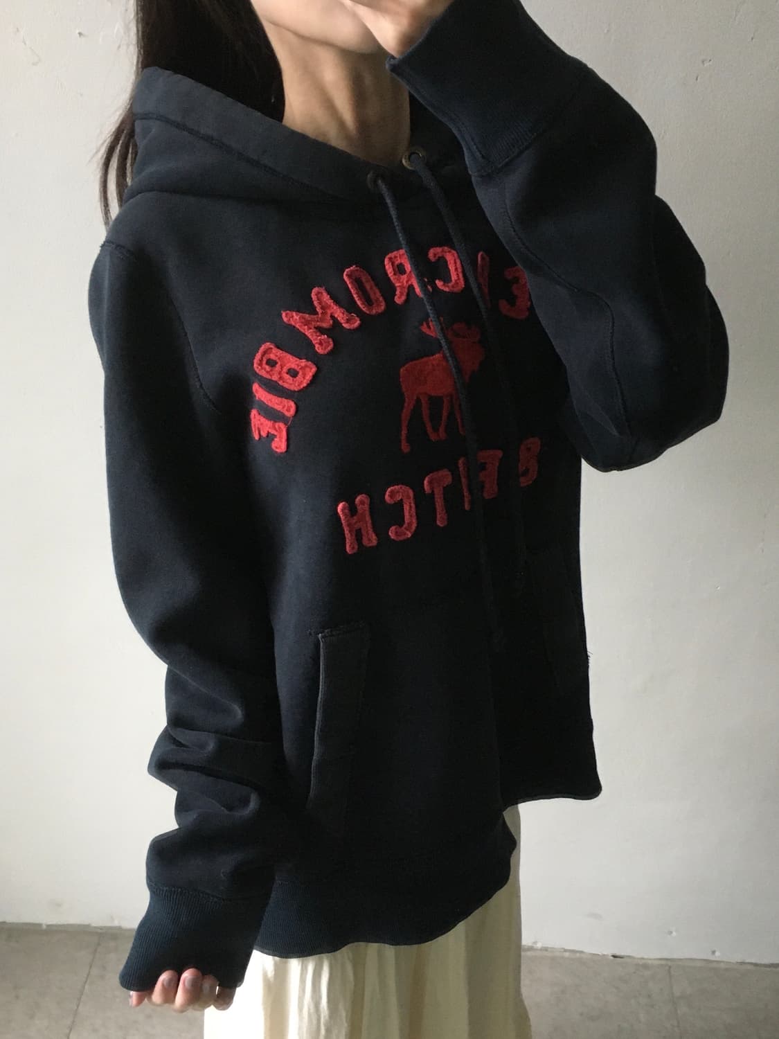 아베크롬비 넘버로고 후드집업 상품이미지2