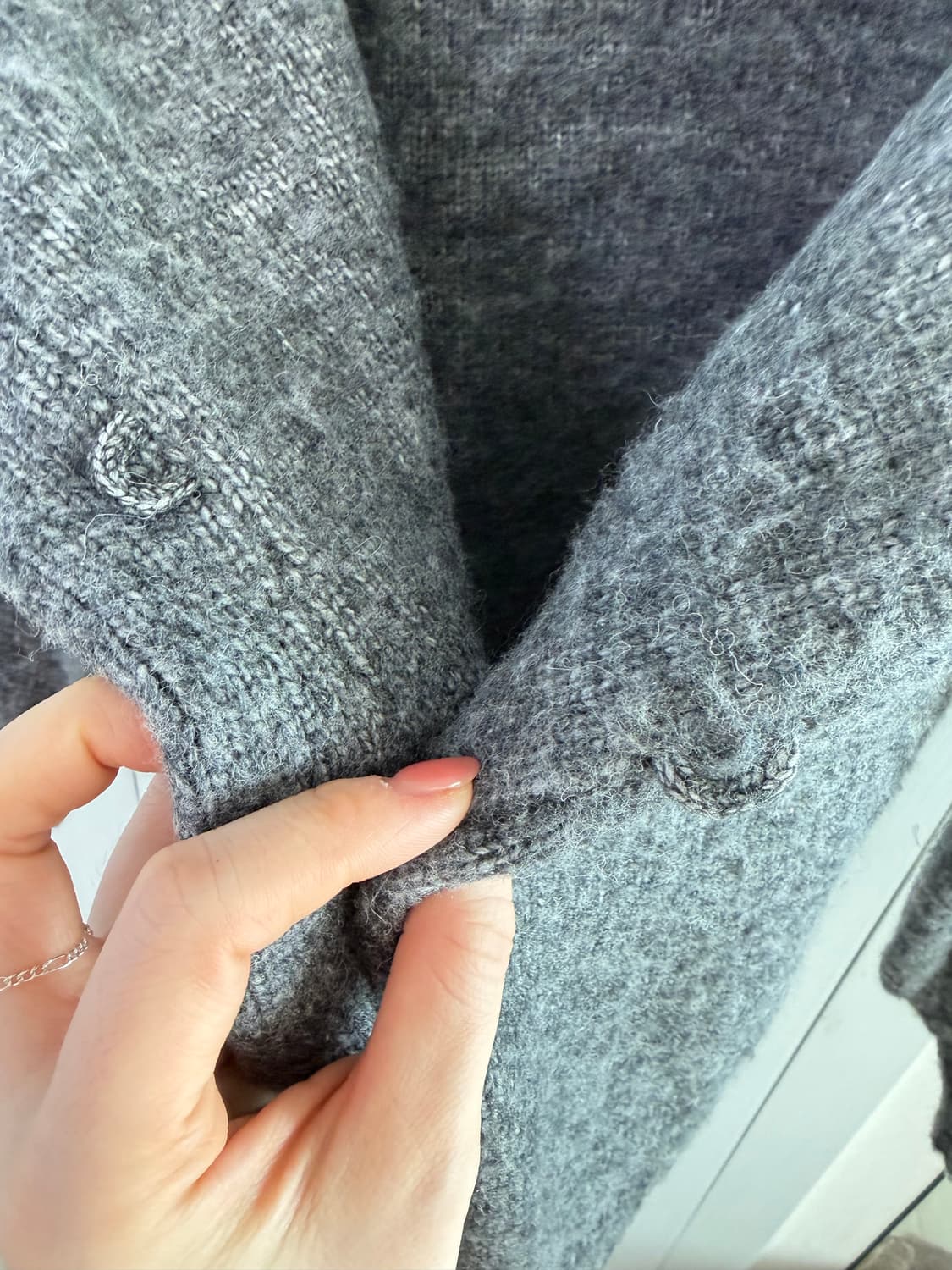 박시 그레이 가디건 남녀공용 상품이미지4