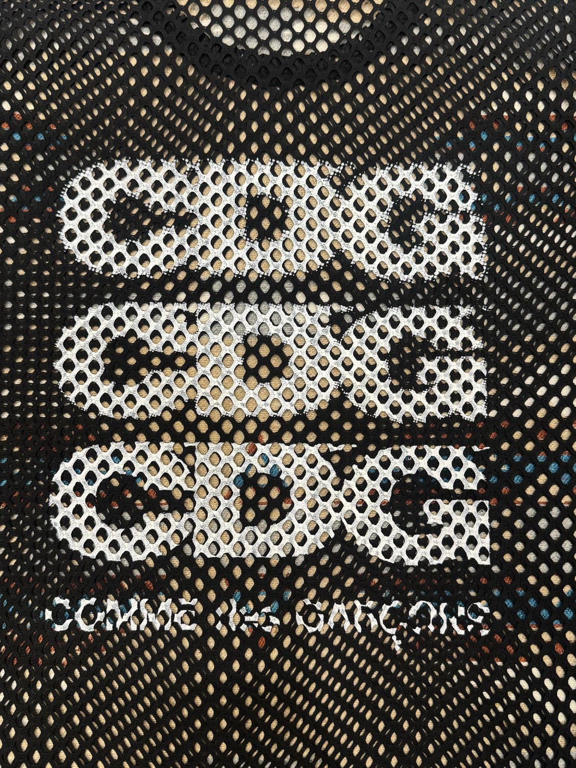 [M][105] 꼼데가르송 CDG 오버사이즈 메쉬 티셔츠 블랙 상품이미지4