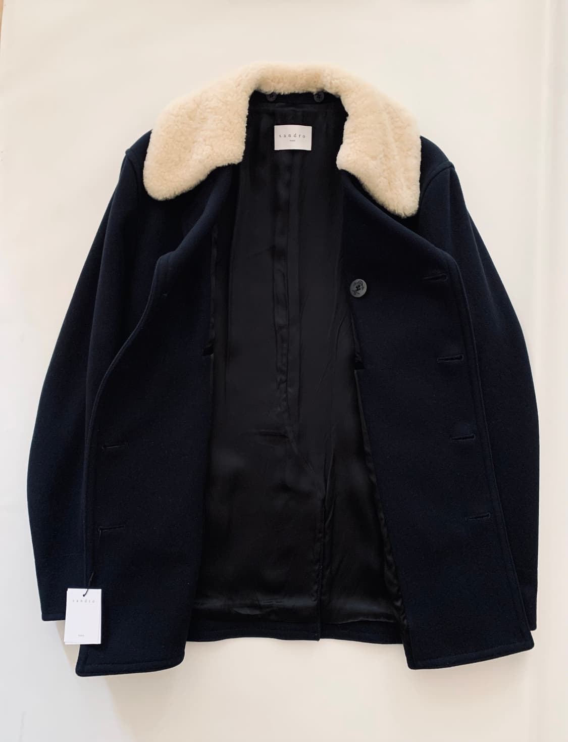 산드로 피코트 양모카라 시어링 s 상품이미지5