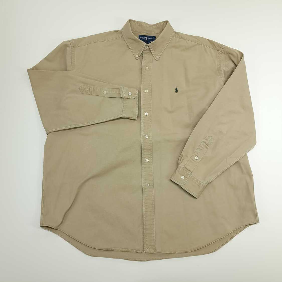 CN693 2XL 폴로 랄프로렌 베이지 긴팔 셔츠 남방 상품이미지2