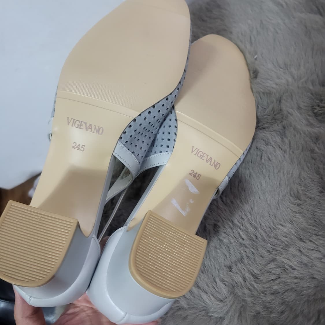 새상품 금강제화 비제바노 샌들 슬링백 슈즈 미들힐 245 정가 15만 상품이미지3