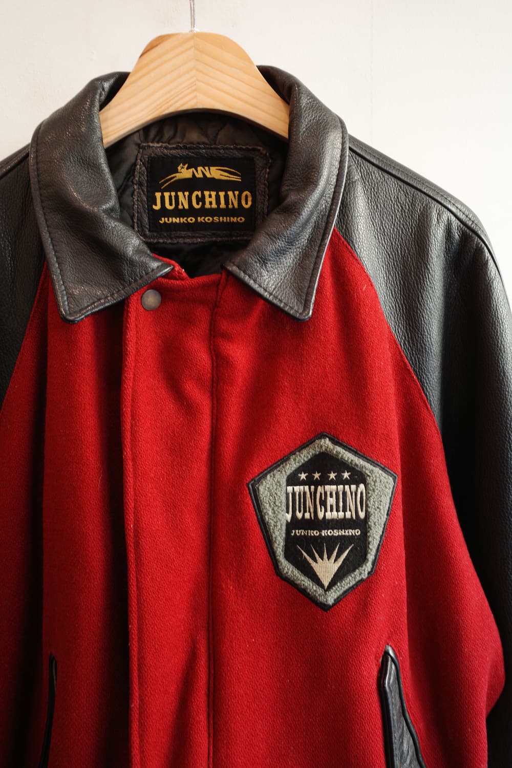 JUNCHINO 소가죽 자수 블루종  상품이미지2