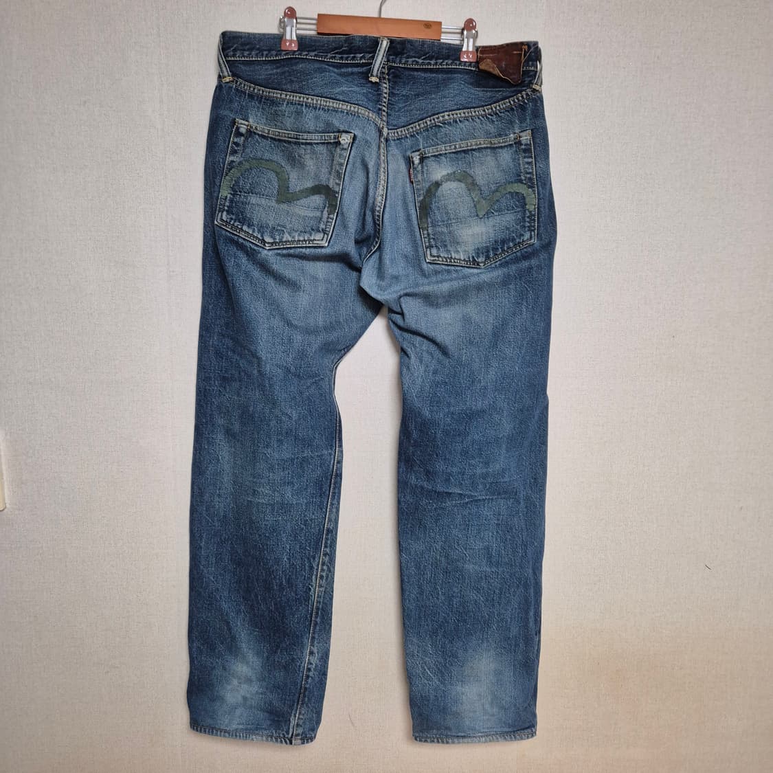 90's evisu 에비수 하드 워싱 데님팬츠 상품이미지6