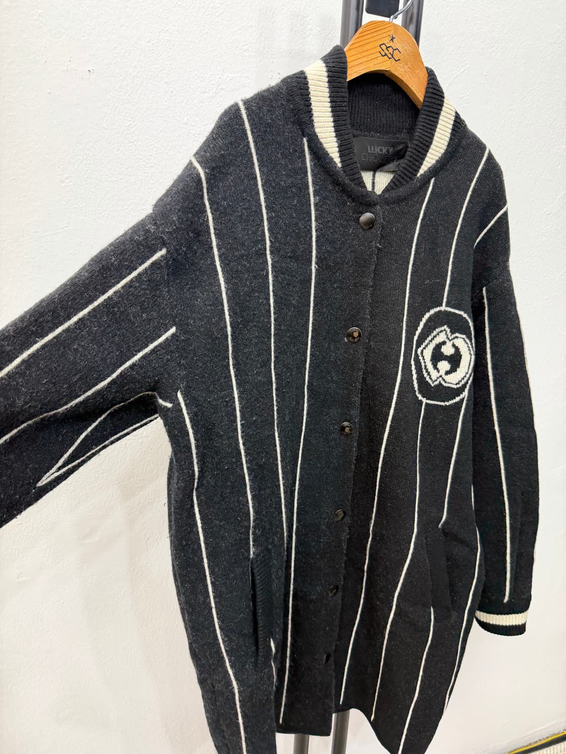 정품) 럭키슈에뜨 스트라이프 니트 자켓 F 상품이미지2
