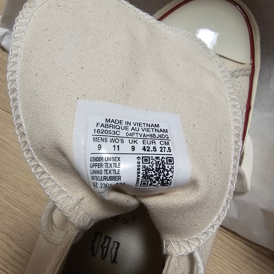 275 새제품) 컨버스 척 70 하이 파치먼트 162053C 남자 단화 상품이미지7