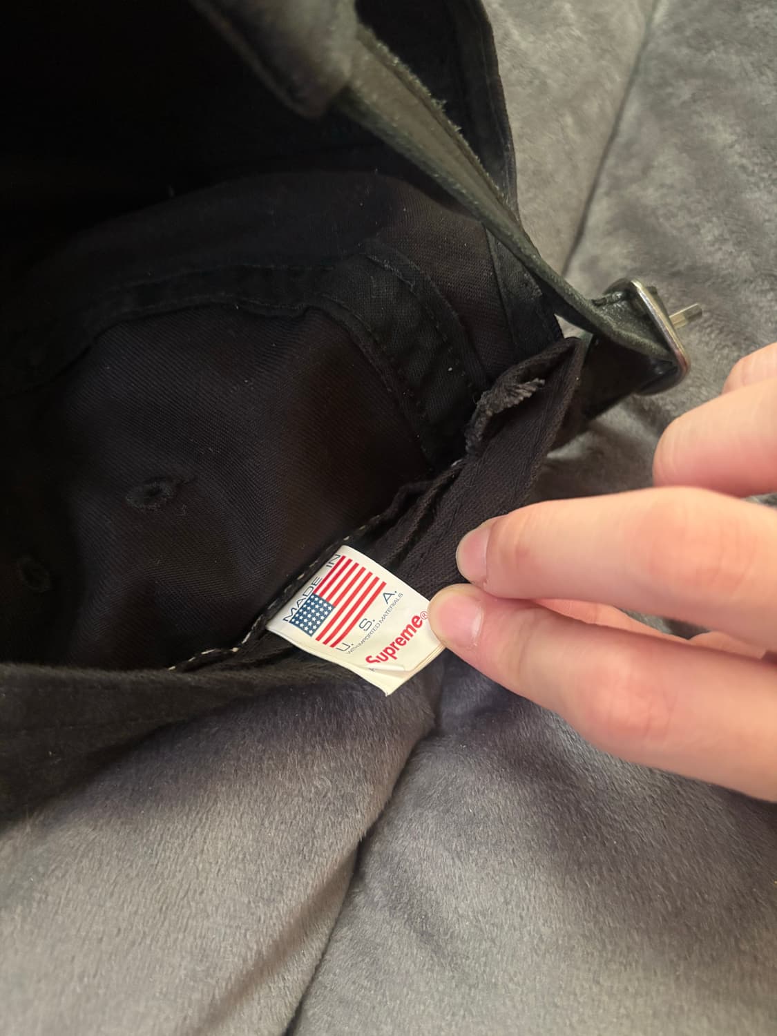 슈프림 캠프캡 블랙 상품이미지2