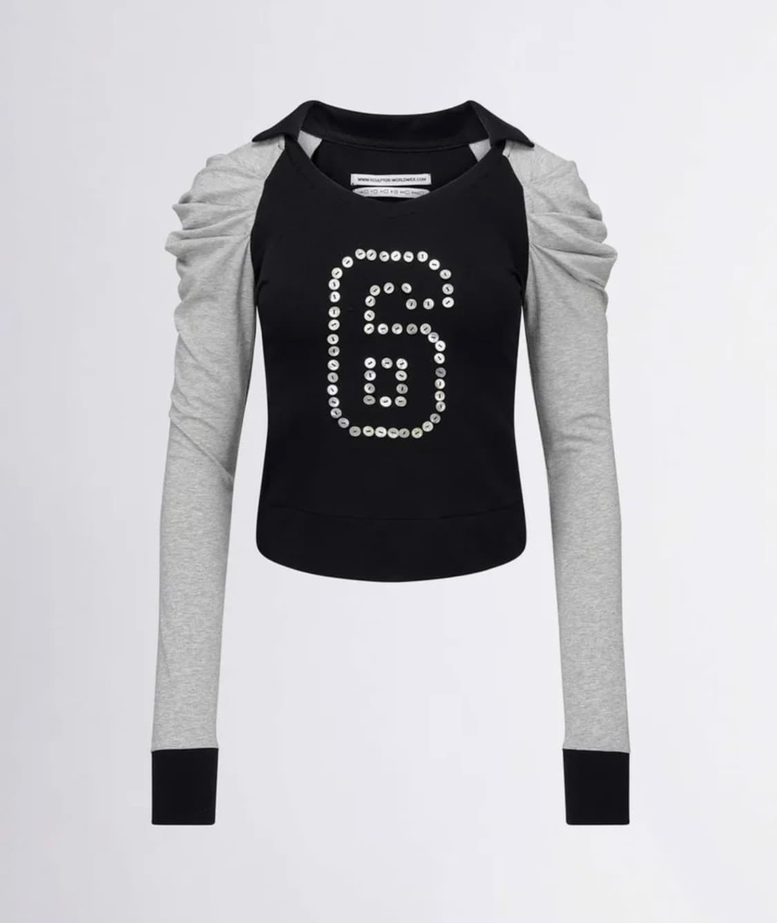 SCULPTOR /  Good Girl Collar Tee Black 상품이미지1