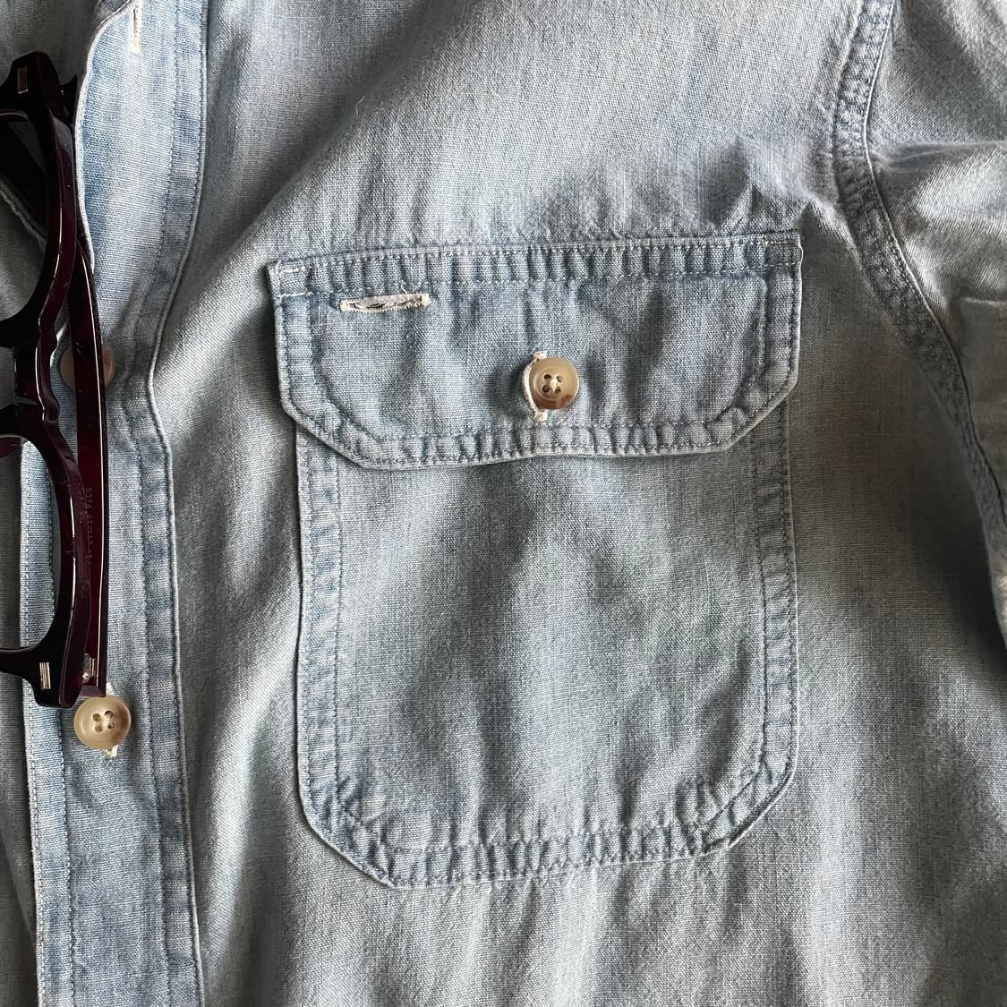 폴로 랄프로렌 스웨이드 패치 워크셔츠 상품이미지7