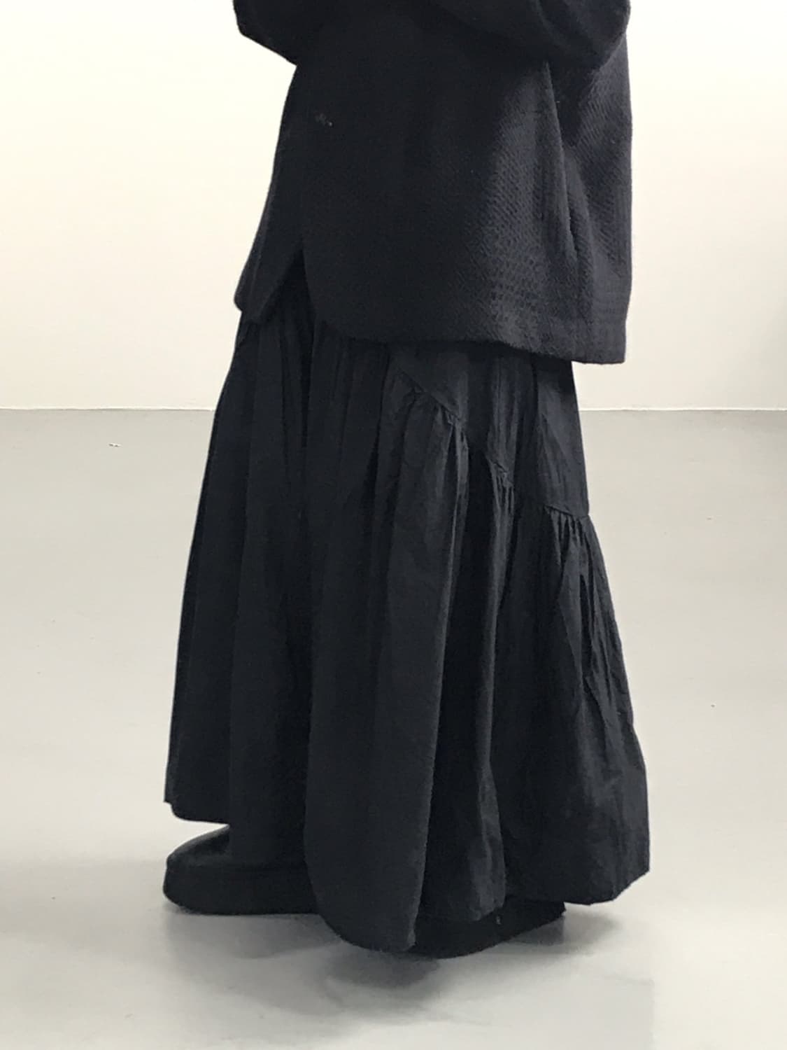 Jpn Black Tiered Maxi Long Skirt 상품이미지3